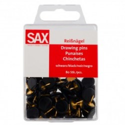 ΠΙΝΕΖΕΣ ΧΡΩΜΑ ΜΑΥΡΟ ΣΕ BLISTER 80 ΤΕΜΑΧΙΩΝ SAX