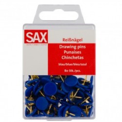 ΠΙΝΕΖΕΣ ΧΡΩΜΑ ΜΠΛΕ ΣΕ BLISTER 80 ΤΕΜΑΧΙΩΝ SAX