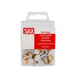 ΠΙΝΕΖΕΣ ΧΡΩΜΑ ΑΣΠΡΟ ΣΕ BLISTER 80 ΤΕΜΑΧΙΩΝ SAX *CN*