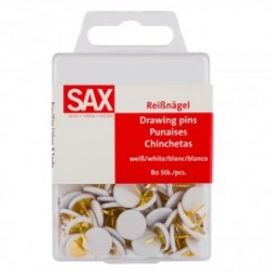 ΠΙΝΕΖΕΣ ΧΡΩΜΑ ΑΣΠΡΟ ΣΕ BLISTER 80 ΤΕΜΑΧΙΩΝ SAX *CN*