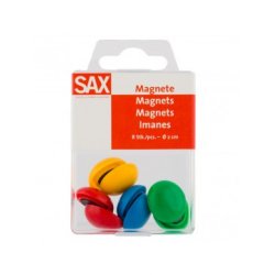 ΜΑΓΝΗΤΕΣ ΧΡΩΜΑΤΙΣΤΟΙ 20MM ΣΕ BLISTER 8 TΕΜΑΧΙΩΝ SAX