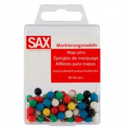 ΠΙΝΕΖΕΣ ΧΡΩΜΑΤΙΣΤΕΣ ΜΕ ΣΤΡΟΓΓΥΛΟ ΚΕΦΑΛΑΚΙ ΓΙΑ ΧΑΡΤΕΣ ΣΕ BLISTER 80 ΤΕΜΑΧΙΩΝ SAX