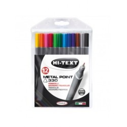 ΜΑΡΚΑΔΟΡΑΚΙ ΨΙΛΗΣ ΓΡΑΦΗΣ METAL POINT ΣΕΤ 12 ΧΡΩΜΑΤΩΝ