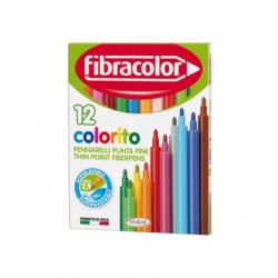 ΜΑΡΚΑΔΟΡΟΙ ΨΙΛΗΣ ΓΡΑΦΗΣ 2,9MM COLORITO 12 ΧΡΩΜΑΤΩΝ FIBRACOLOR