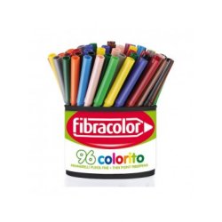 ΜΑΡΚΑΔΟΡΟΙ ΨΙΛΗΣ ΓΡΑΦΗΣ 2.9MM COLORITO ΠΟΤΗΡΙ 96 ΤΕΜΑΧΙΩΝ 12 ΧΡΩΜΑΤΩΝ FIBRACOLOR