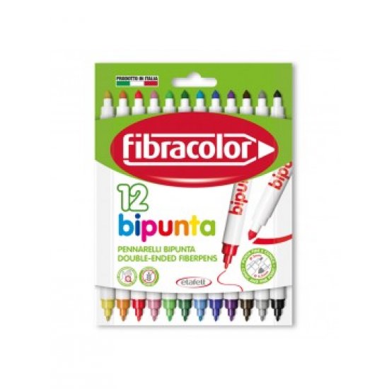 ΜΑΡΚΑΔΟΡΟΙ BIPUNTA 12 ΧΡΩΜΑΤΩΝ FIBRACOLOR