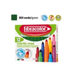 ΜΑΡΚΑΔΟΡΟΙ COLORITO MAXI ΠΡΑΣΙΝΟ ΜΟΝΟΧΡΩΜΙΕΣ ΜΥΤΗ 6ΜΜ ΚΟΥΤΙ 12 ΤΕΜΑΧΙΩΝ FIBRACOLOR