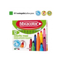 ΜΑΡΚΑΔΟΡΟΙ COLORITO MAXI ΑΝΟΙΧΤΟ ΠΡΑΣΙΝΟ ΜΟΝΟΧΡΩΜΙΕΣ ΜΥΤΗ 6ΜΜ ΚΟΥΤΙ 12 ΤΕΜΑΧΙΩΝ FIBRACOLOR