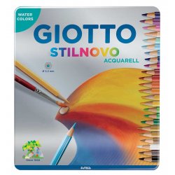 ΞΥΛΟΜΠΟΓΙΕΣ STILNOVO ACQUARELL ΣΕ ΜΕΤΑΛΙΚΗ ΘΗΚΗ 24ΤΕΜ