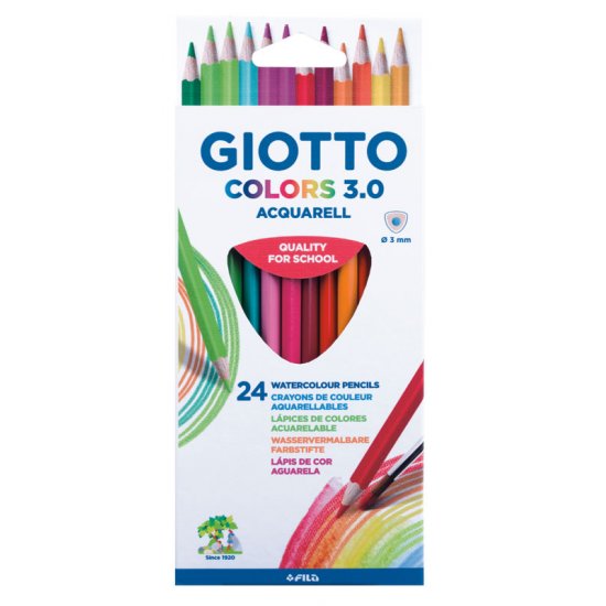 ΞΥΛΟΜΠΟΓΙΕΣ ΑΚΟΥΑΡΕΛΑΣ GIOTTO COLORS 3.0 AQUARELL ΣΕ ΚΟΥΤΙ 24ΤΕΜ